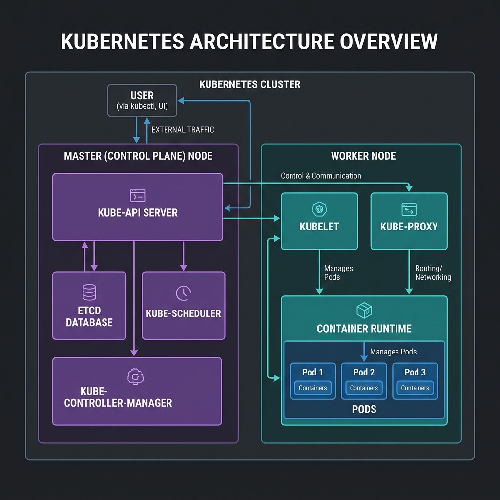 Kubernetes Control Plane & Worker Node Topology
