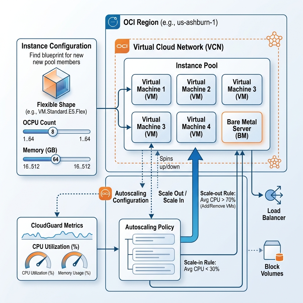 OCI Compute Scaling and Autoscaling Topology