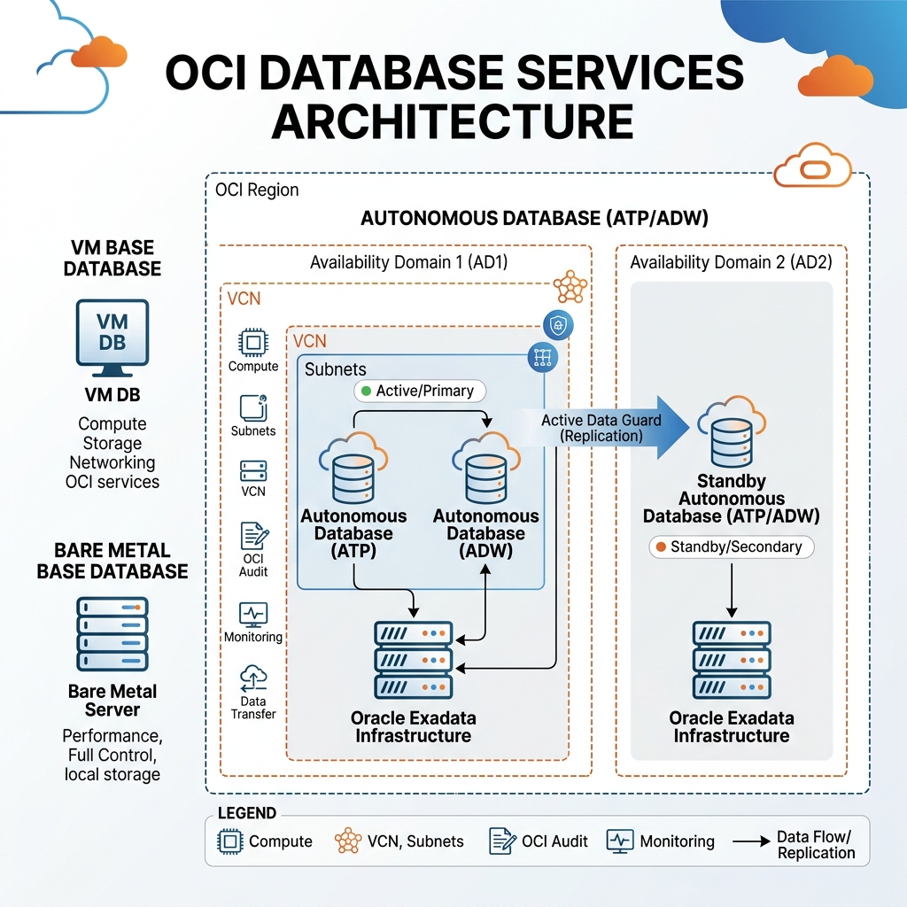 OCI Database Services and Active Data Guard Architecture