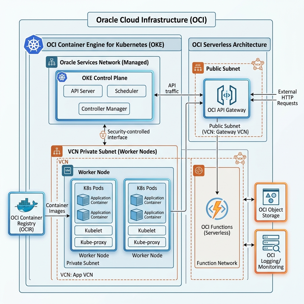 OCI Container Engine for Kubernetes and Serverless Architecture