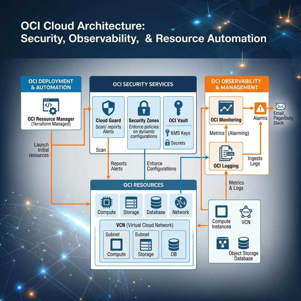 OCI Security, Observability, and Resource Manager Architecture