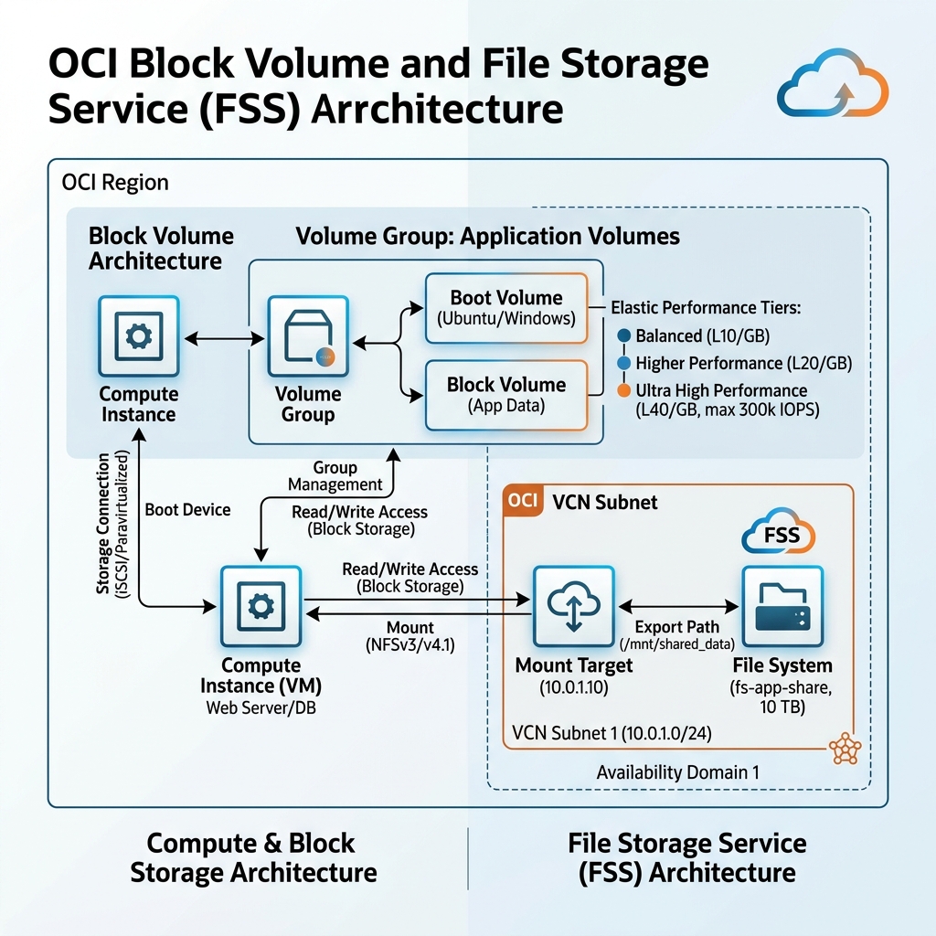 OCI Block and File Storage Architecture