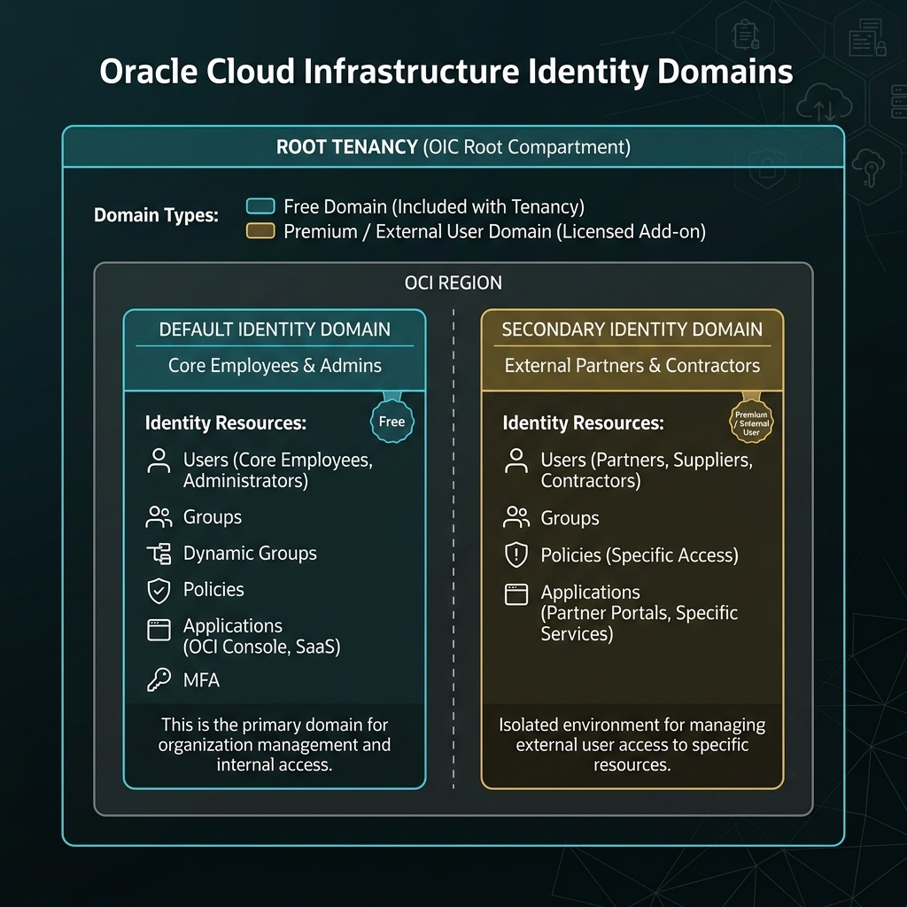 OCI Identity Domains Diagram