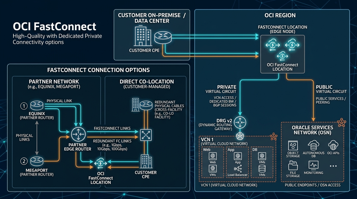 OCI FastConnect Architecture Diagram