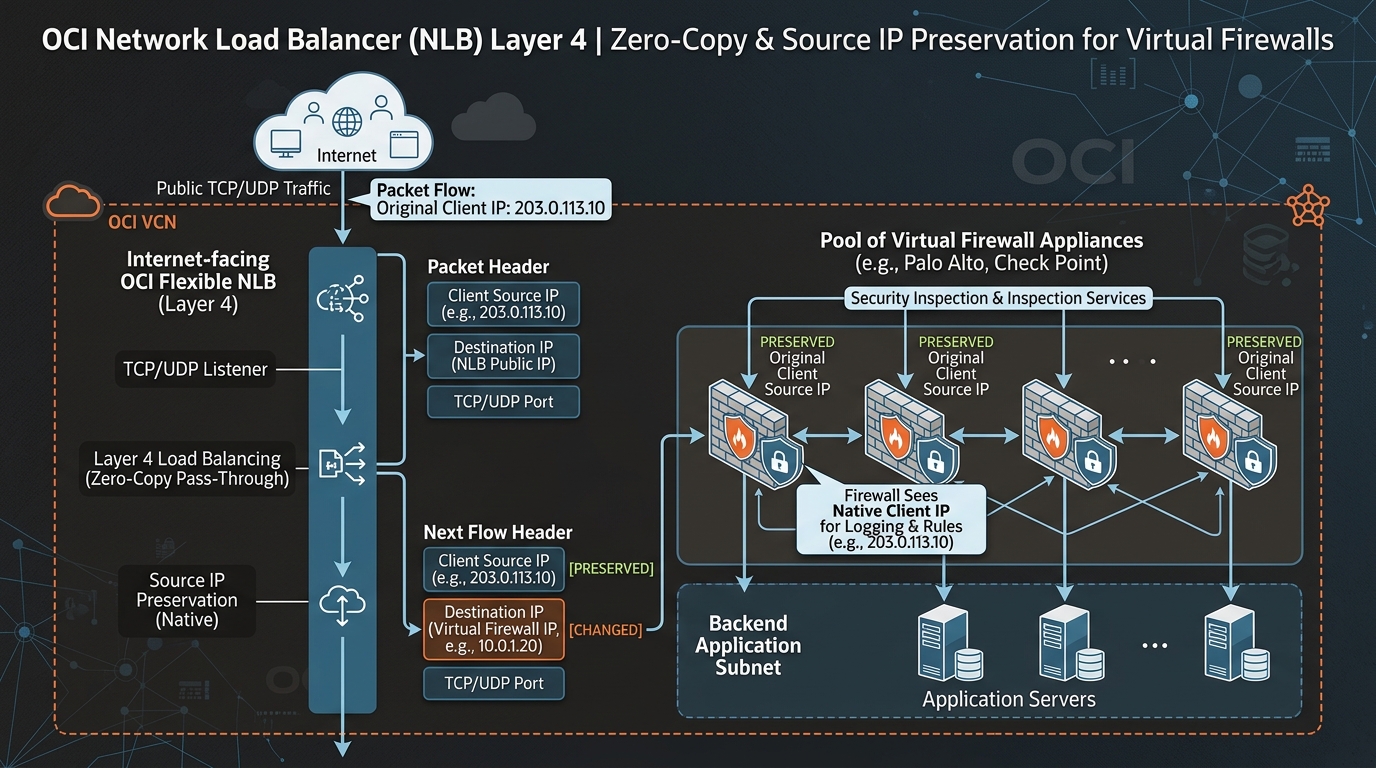 OCI Network Load Balancer NLB Layer 4 Diagram