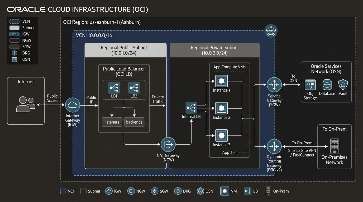 OCI Networking Architecture Diagram